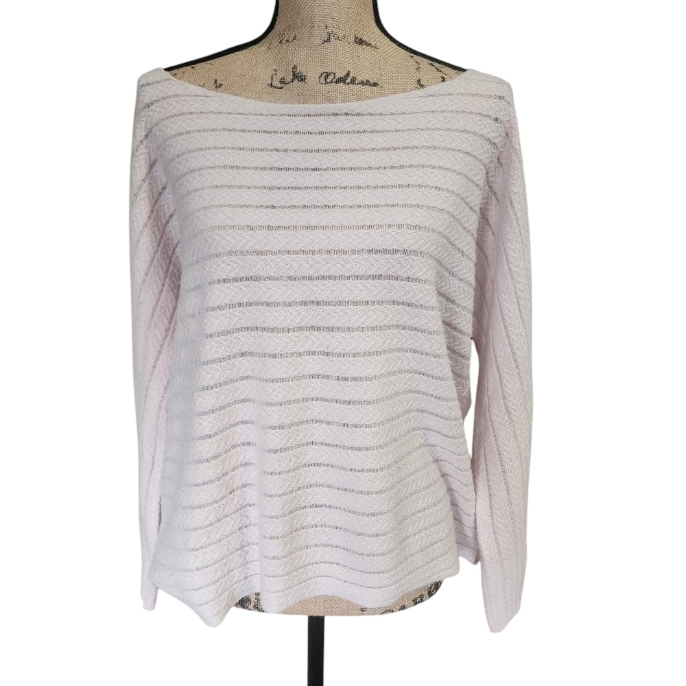 Joie Cashmere & Wool Off the Shoulder Boat Neck Blush Pink Sweater - Medium